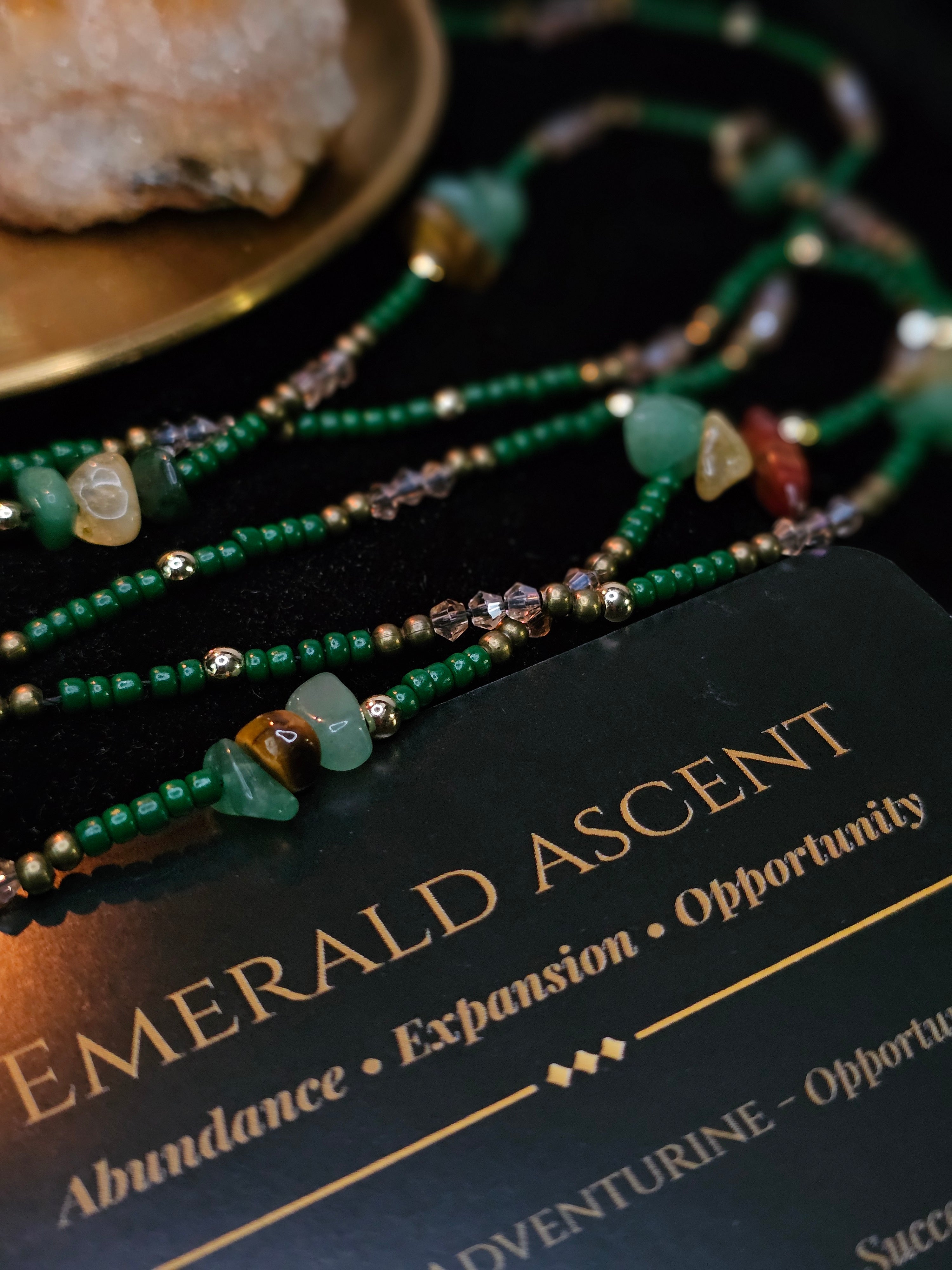 Emerald Ascent Ritual Waist Beads | Abundance & Growth