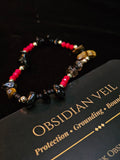 Obsidian Veil Ritual Bracelet | Protection & Grounding