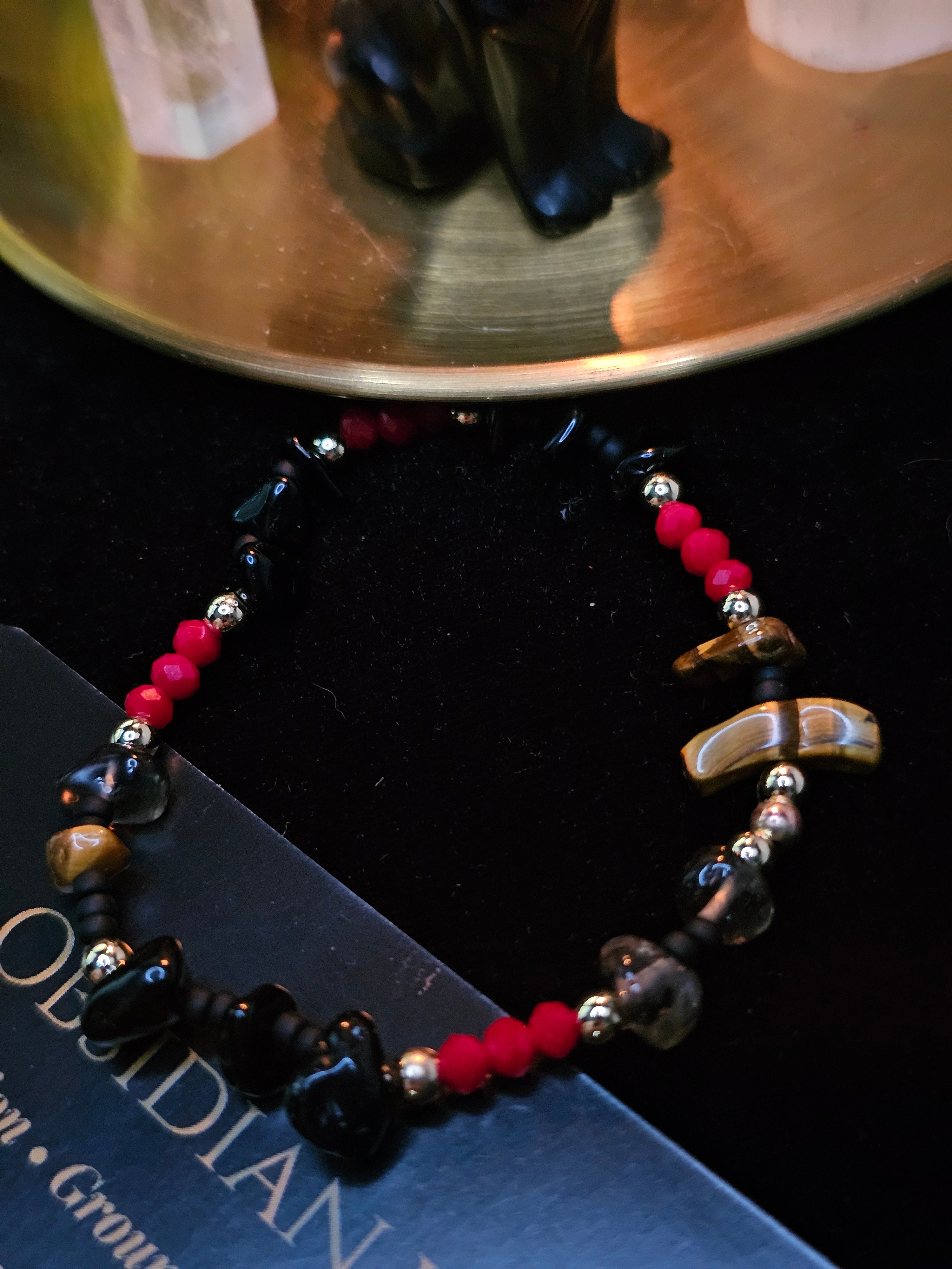 Obsidian Veil Ritual Bracelet | Protection & Grounding